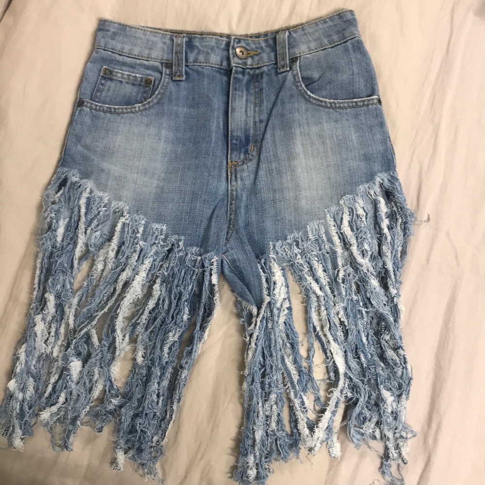 LF store distressed denim shorts. New!